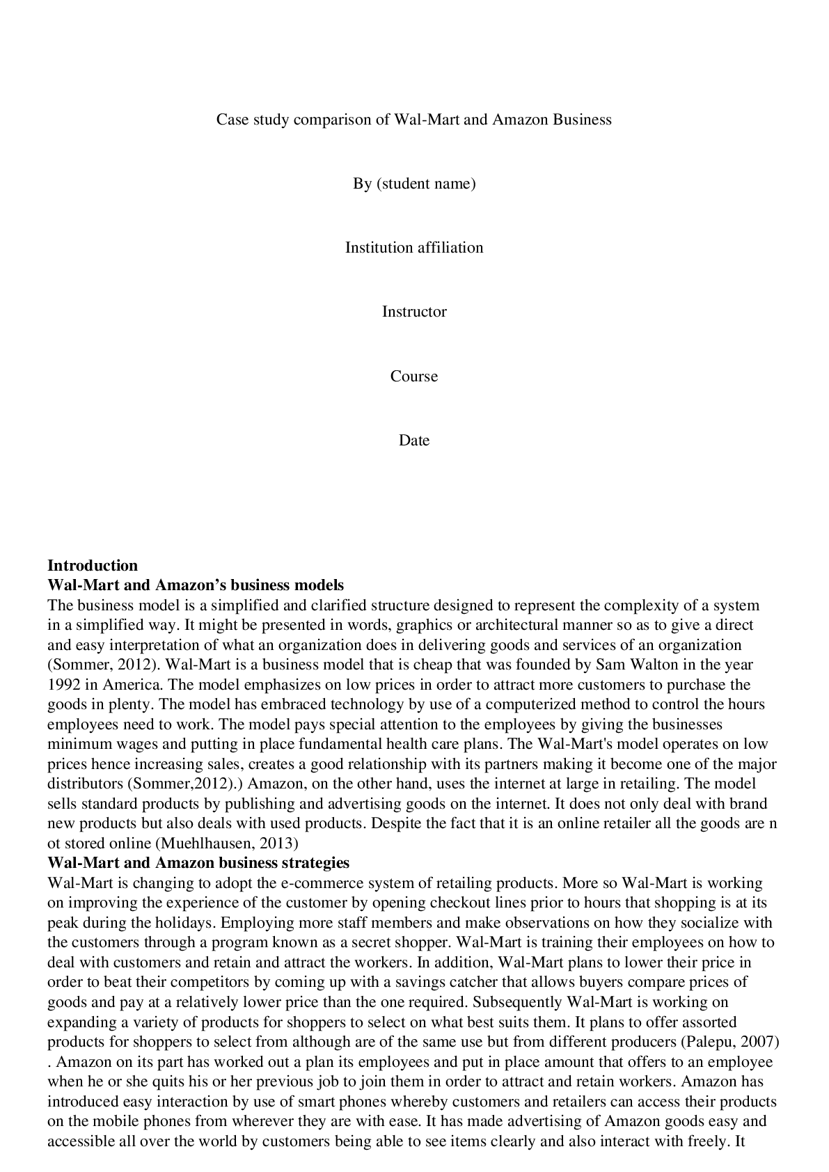 Preview image for [Solved] Analyze the case study titled “Who’s the World’s Top Retailer? Walmart and Amazon Duke It Out”